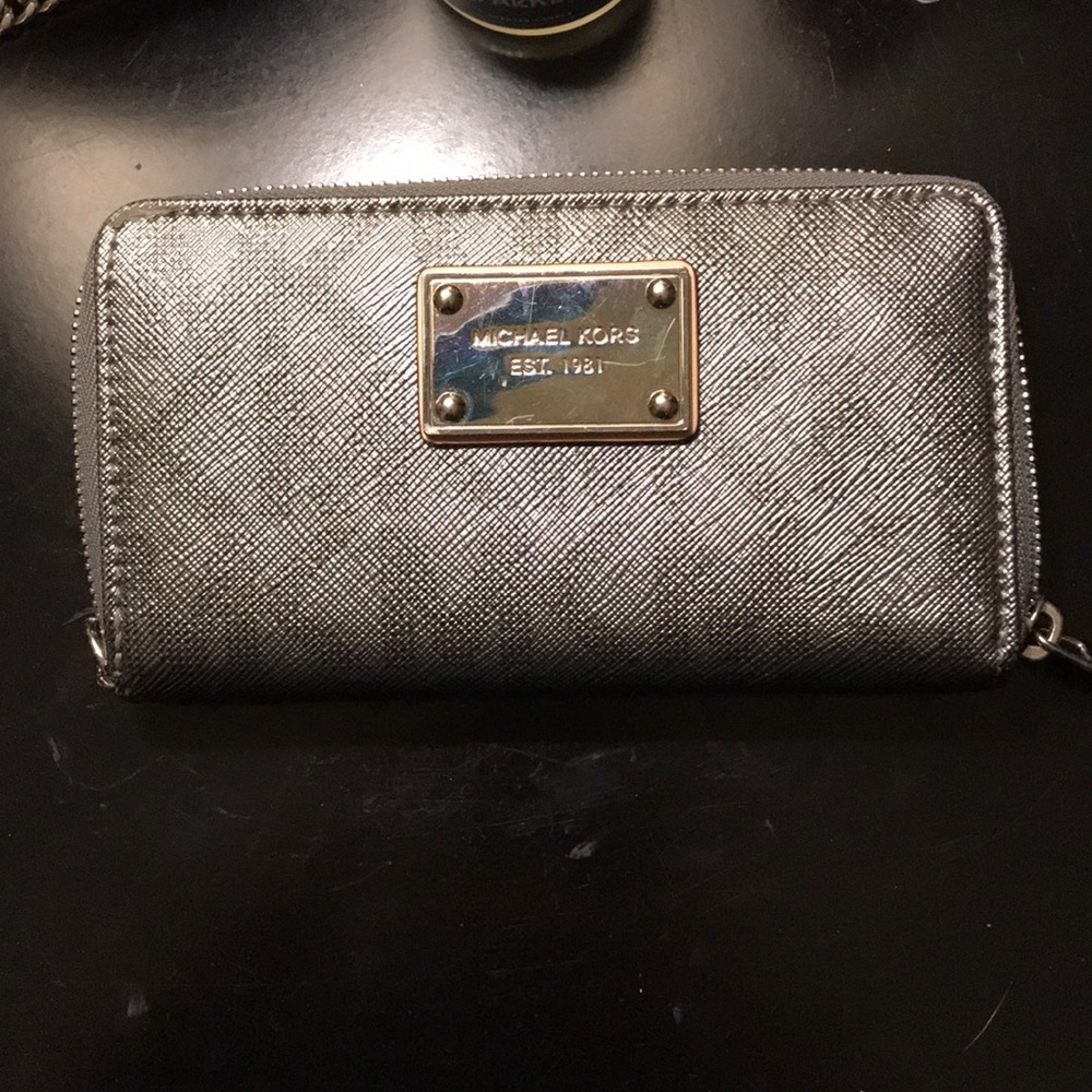 Silver Michael Kors Wristlet